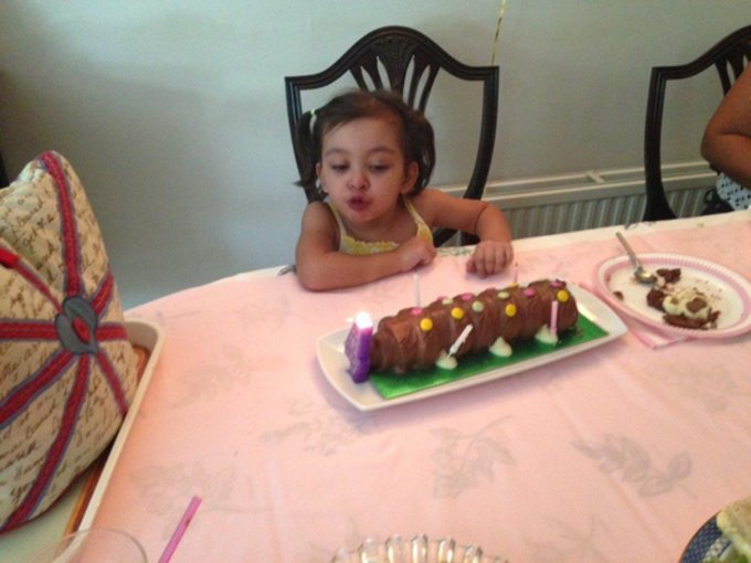 Celebrating her fourth birthday!