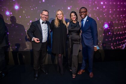 CEO of Datacentre Dynamics, George Rockett, CEO of Chain of Hope, Emma Scanlan, Olga Rockett and Oroyo Eubanks, Communication Manager at Chain of Hope